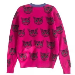 Pull Doux Rose Avec Motif Tête De Chat -Couchages pour chats Magasin 36666 9c4104
