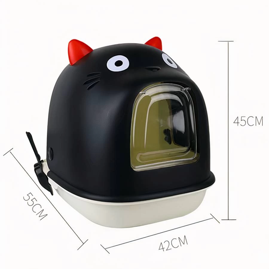 Bac à Litière Fermé En Forme De Chat 4 Bac à Litière Fermé En Forme De Chat – Image 4