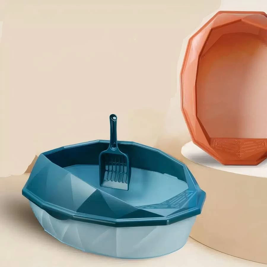 Bac à Litière Ouvert En Forme De Diamant Pour Chat 2 Bac à Litière Ouvert En Forme De Diamant Pour Chat – Image 2