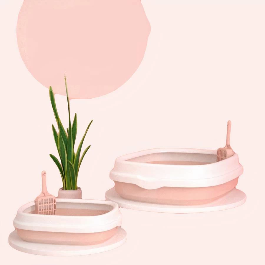 Bac à Litière Semi-fermé Avec Pelle Pour Chat 1 Bac à Litière Semi-fermé Avec Pelle Pour Chat