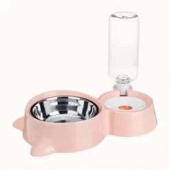 Bol Chat En Acier Inoxydable Avec Fontaine à Eau -Couchages pour chats Magasin bol chat en acier inoxydable avec fontaine a eau 2