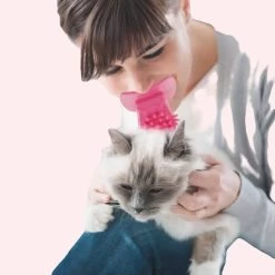 Brosse De Massage En Silicone En Forme De Langue Pour Chat