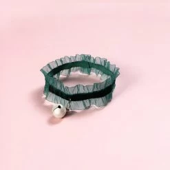 Collier En Velours Et Dentelle Pour Chat -Couchages pour chats Magasin collier en velours et dentelle pour chat 2