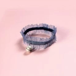 Collier En Velours Et Dentelle Pour Chat -Couchages pour chats Magasin collier en velours et dentelle pour chat 5