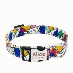 Collier Personnalisé Réfléchissant En Nylon Pour Chat -Couchages pour chats Magasin collier personnalise reflechissant en nylon pour chat 1