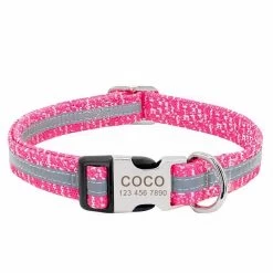 Collier Personnalisé Réfléchissant En Nylon Pour Chat -Couchages pour chats Magasin collier personnalise reflechissant en nylon pour chat 3