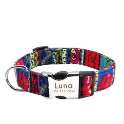 Collier Personnalisé Réfléchissant En Nylon Pour Chat -Couchages pour chats Magasin collier personnalise reflechissant en nylon pour chat 4