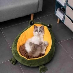 Coussin Pour Chat En Forme De Grenouille -Couchages pour chats Magasin coussin pour chat en forme de grenouille 2