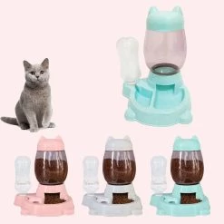 Distributeur De Croquettes Avec Bouteille D’eau