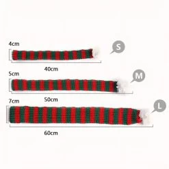 Écharpe De Noël En Tricot Pour Chat -Couchages pour chats Magasin echarpe de noel en tricot pour chat 2