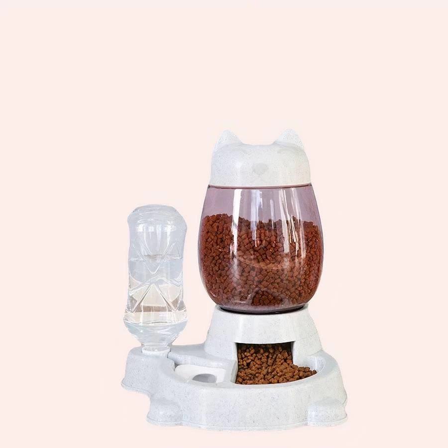 Fontaine à Eau Avec Distributeur Croquette Pour Chat 1 Fontaine à Eau Avec Distributeur Croquette Pour Chat