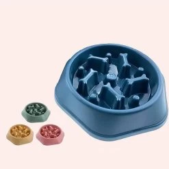 Gamelle Anti Glouton En Plastique Avec Caoutchouc Antidérapant