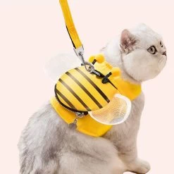 Harnais Avec Laisse En Forme D’abeille Pour Chat