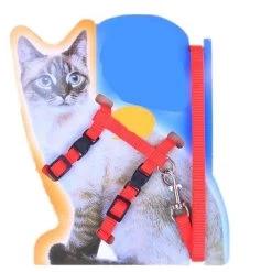 Harnais En Nylon Ajustable Pour Chat -Couchages pour chats Magasin harnais en nylon ajustable pour chat 2