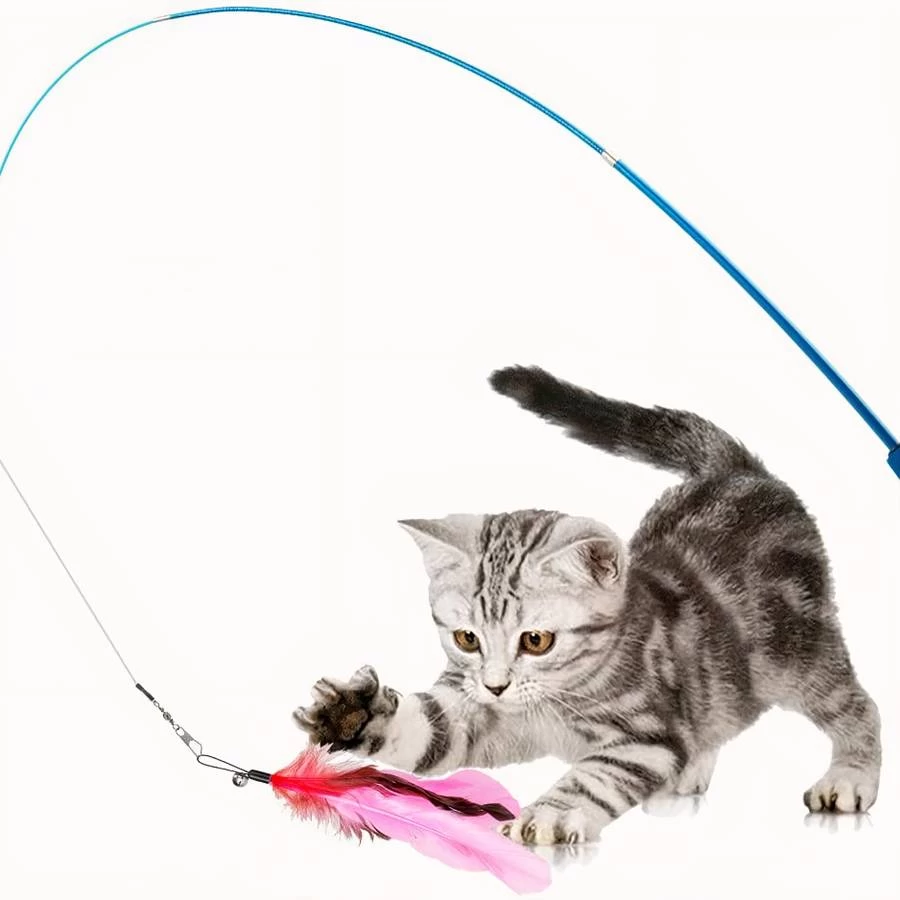 Jouet Interactif En Plumes Colorées Pour Chat 2 Jouet Interactif En Plumes Colorées Pour Chat – Image 2