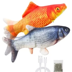 Jouet Interactif Pour Chat | Poisson électrique Vibrant Avec Herbe à Chat