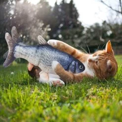 Jouet Interactif Pour Chat | Poisson électrique Vibrant Avec Herbe à Chat -Couchages pour chats Magasin jouet interactif pour chat poisson electrique vibrant avec herbe a chat 3