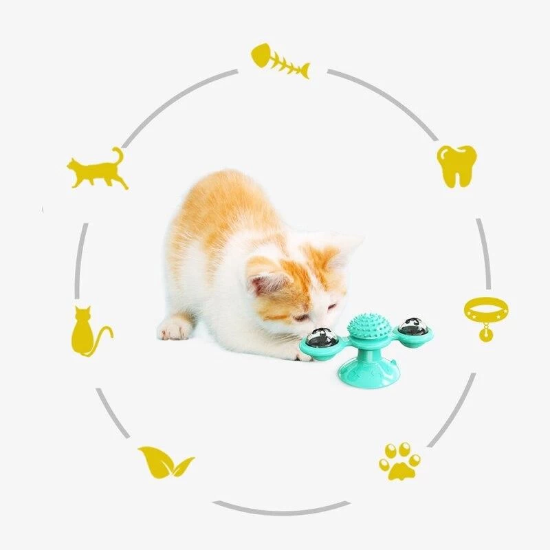 Jouet Moulin Couleur Unie Pour Chat 2 Jouet Moulin Couleur Unie Pour Chat – Image 2