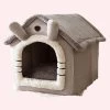Maison Niche Grise Pliable Pour Chat