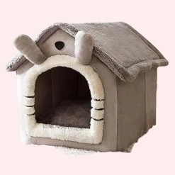Maison Niche Grise Pliable Pour Chat