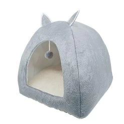 Niche Chat Pliable Couleur Unie Avec Oreille De Lapin -Couchages pour chats Magasin niche chat pliable couleur unie avec oreille de lapin 7