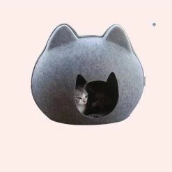 Niche Pour Chat En Feutre En Forme De Tête De Chat