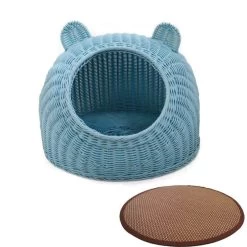 Niche Tissée En Rotin D’été Pour Chat -Couchages pour chats Magasin niche tissee en rotin d ete pour chat 3