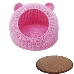 Niche Tissée En Rotin D’été Pour Chat -Couchages pour chats Magasin niche tissee en rotin d ete pour chat 4
