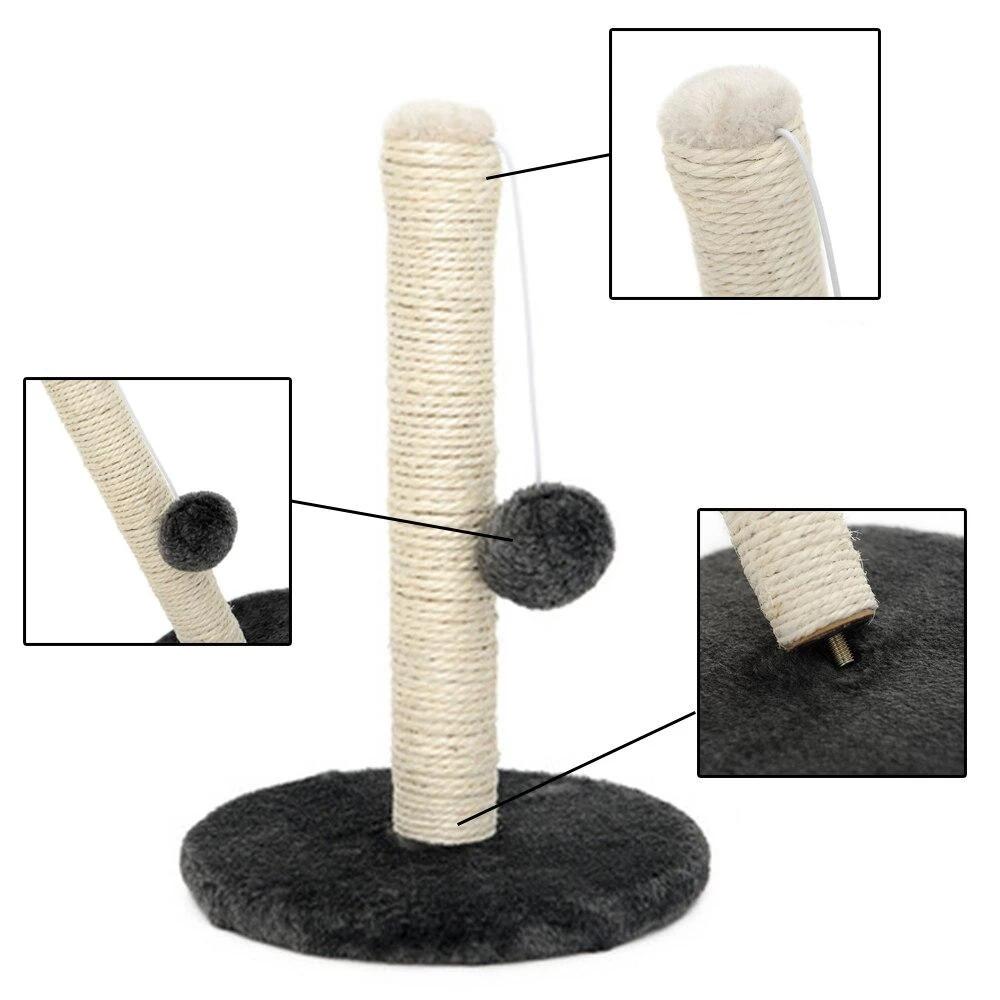 Poste à Gratter En Sisal Avec Boules Pour Chat 2 Poste à Gratter En Sisal Avec Boules Pour Chat – Image 2