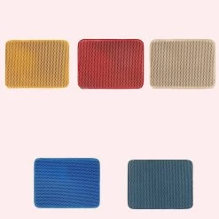 Tapis De Litière Coloré à Double Couche Pour Chat