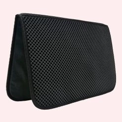 Tapis De Litière Noir Pliable Pour Chat