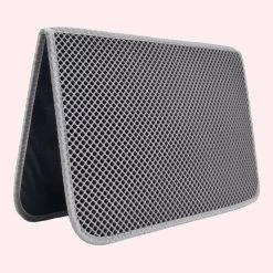 Tapis De Litière Gris Pliable Pour Chat