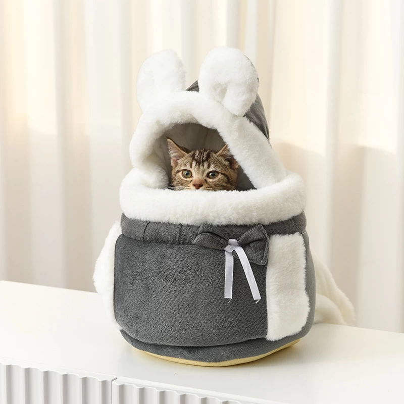 Sac à Dos Chat En Peluche Doux Et Chaud 3 Sac à Dos Chat En Peluche Doux Et Chaud – Image 3