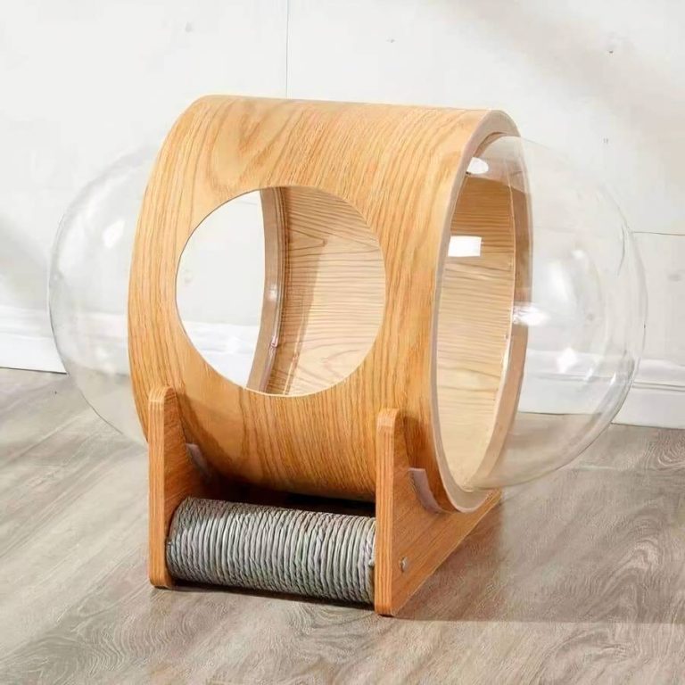 Couchages pour chats Magasin -Couchages pour chats Magasin maison chat en bois avec capsule spatiale 768x768 1