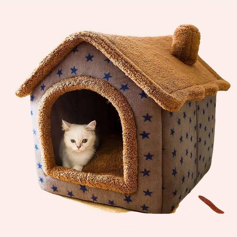 Couchages pour chats Magasin -Couchages pour chats Magasin maison niche pliable etoilee pour chat 2 768x768 1